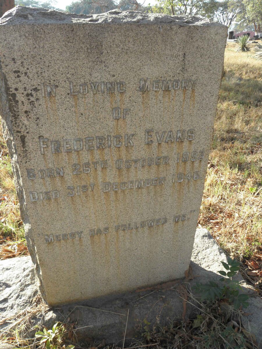 EVANS Frederick 1893-1946