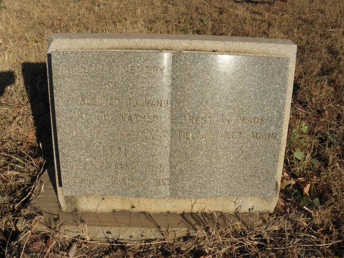 BEAN Schalk Johannes 1915-1962