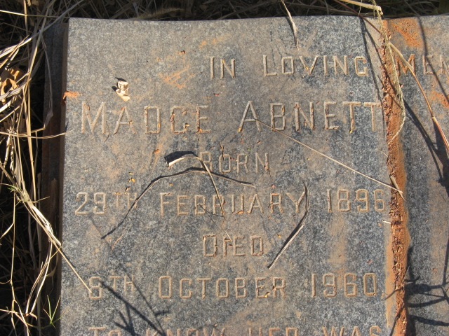 ABNETT Madge 1896-1960