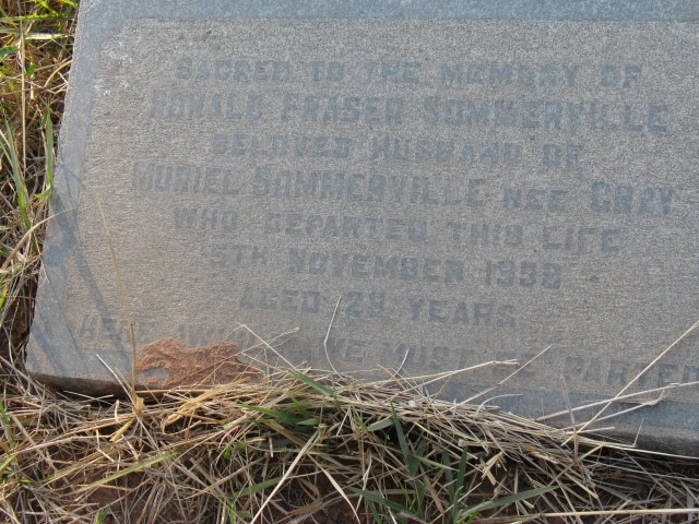 SOMMERVILLE Ronald Fraser -1938