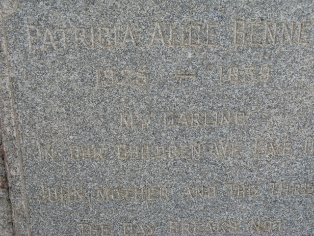 ?BENNE? Patricia Alice 1955-1959