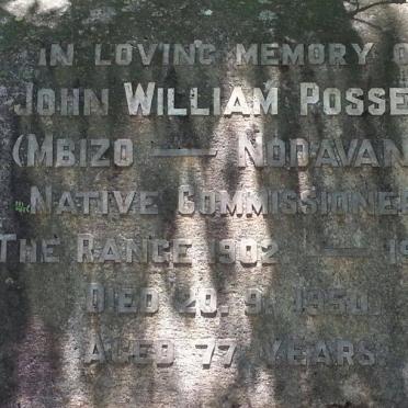 POSSELT John William -1950