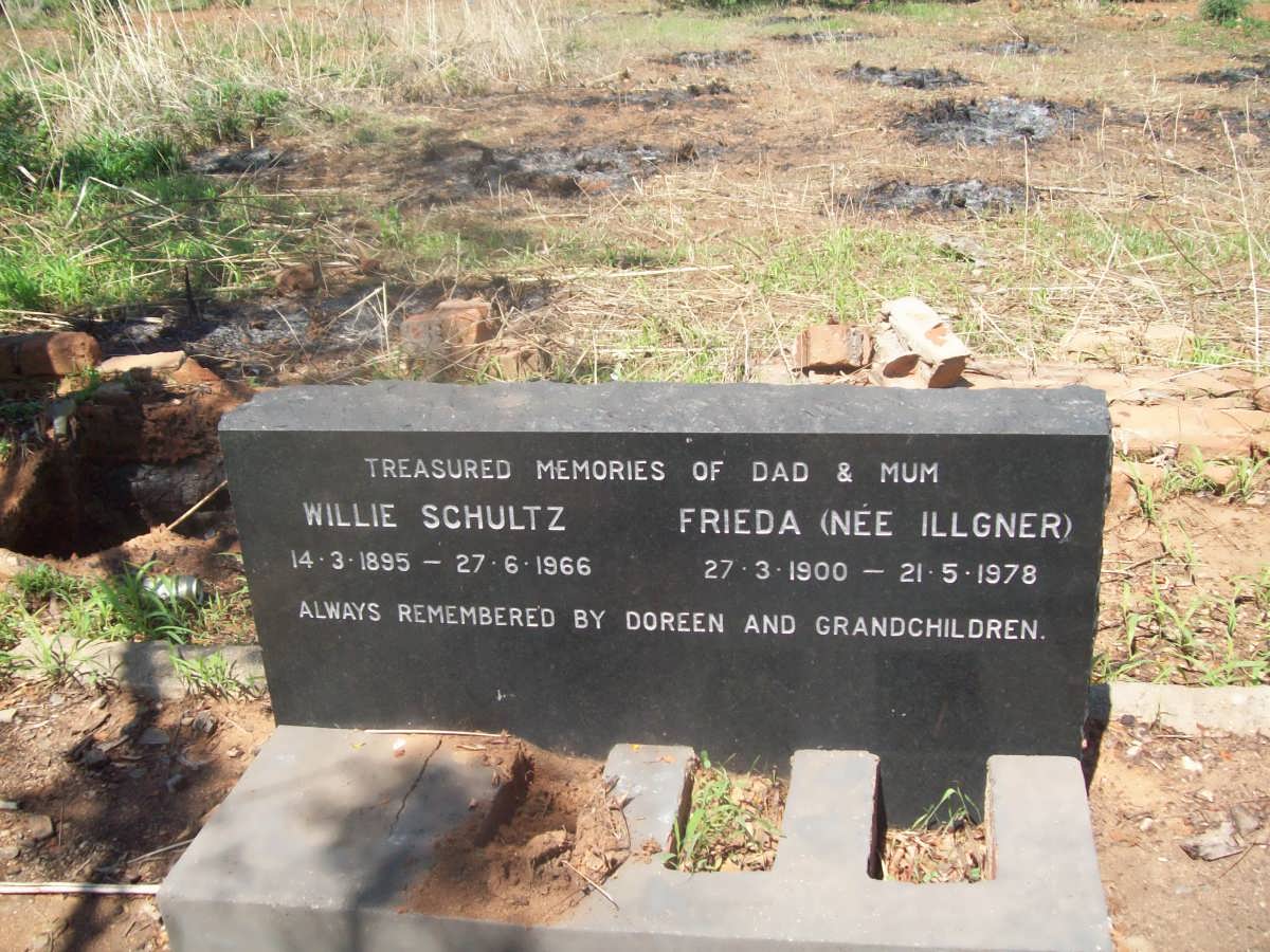 SCHULTZ Willie 1895-1966 &amp; Frieda ILLGNER 1900-1978