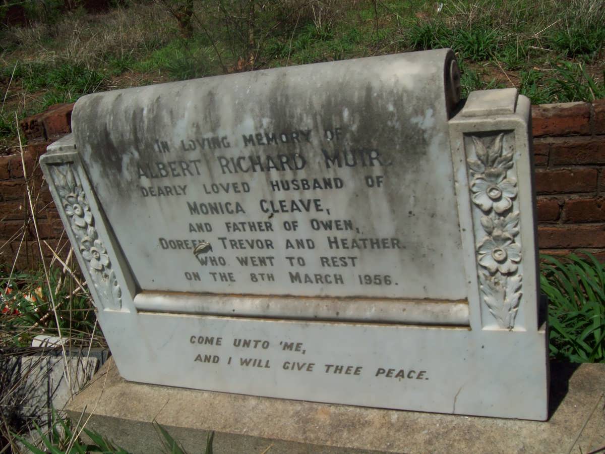 MUIR Albert Richard -1956