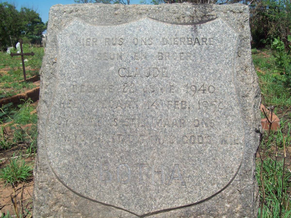 BOTHA Claude 1940-1958