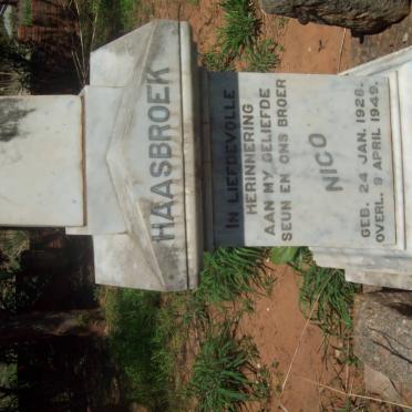 HAASBROEK Nico 1928-1949 