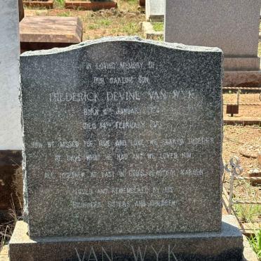 WYK Frederick Devine, van 1924-1973