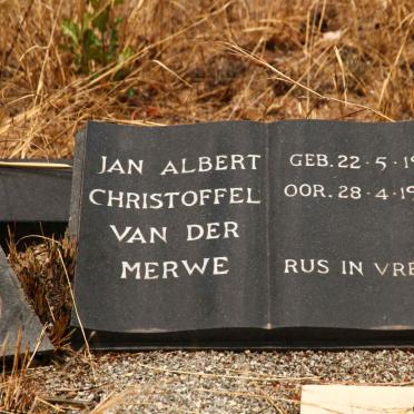 MERWE Jan Albert Christoffel, van der 1916-1974