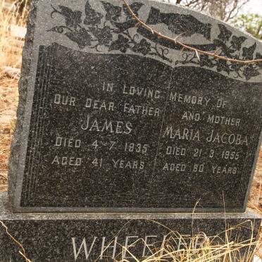 WHEELER James -1935 &amp; Maria Jacoba -1955