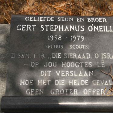 O'NEILL Gert Stephanus 1958-1979