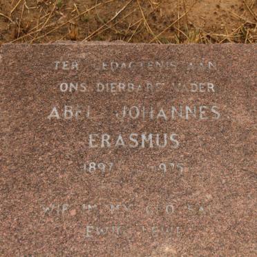 ERASMUS Abel Johannes 1897-1975