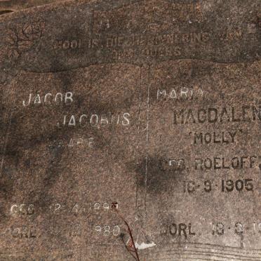 NEL Jacob Jacobus 1899-1980 &amp; Maria Magdalena ROELOFFZE 1905-1979