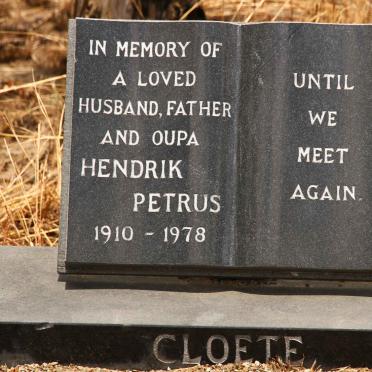 CLOETE Hendrik Petrus 1910-1978