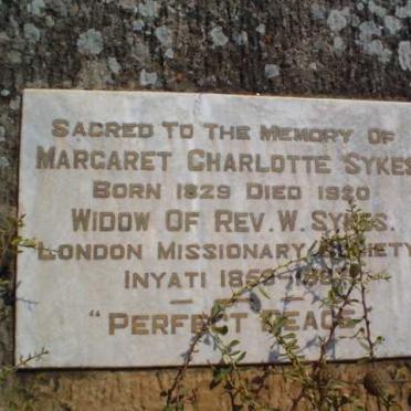 SYKES Margaret Charlotte 1829-1920