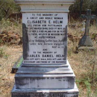 HELM Charles Daniel 1844-1915 &amp; Elisabeth E. VON PUTTKAMER 1848-191?