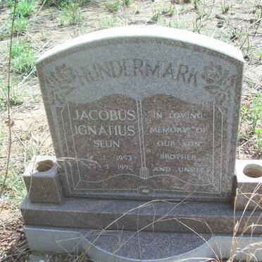 HUNDERMARK Jacobus Ignatius 1953-1992