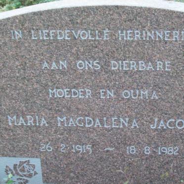 JACOBS Maria Magdalena 1915-1982