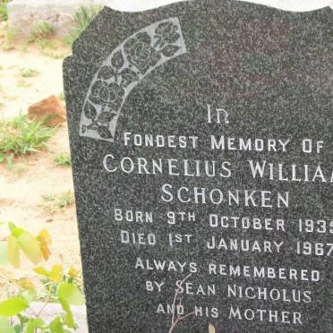 SCHONKEN Cornelius William 1935-1967