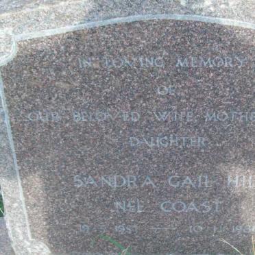 HILL Sandra Gail nee COAST 1951-1986