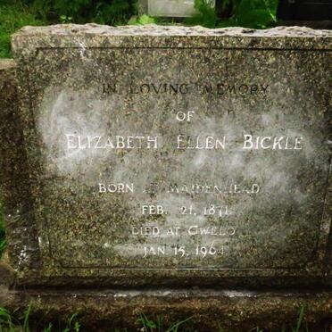 BICKLE Elizabeth Ellen 1871-1964