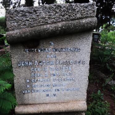PRETORIUS John Antoni 1875-1947