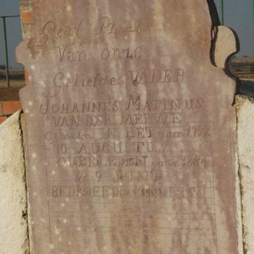 MERWE Johannes Matinus, van der 1792-1884