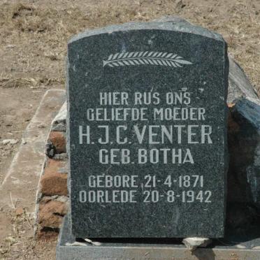VENTER H.J.C. nee BOTHA 1871-1942