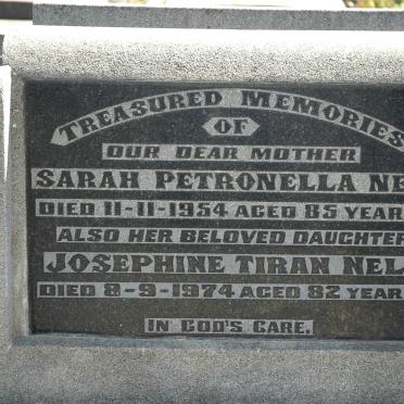 NEL Sarah Petronella  -1954 ::  NEL Josephine Tiran -1974