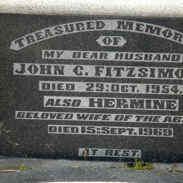 FITZSIMONS John C. -1954 &amp; Hermine -1969