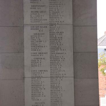 16. 4th Regiment South African Inft.