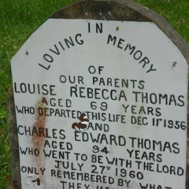 THOMAS Charles Edward -1960 &amp; Louise Rebecca -1956