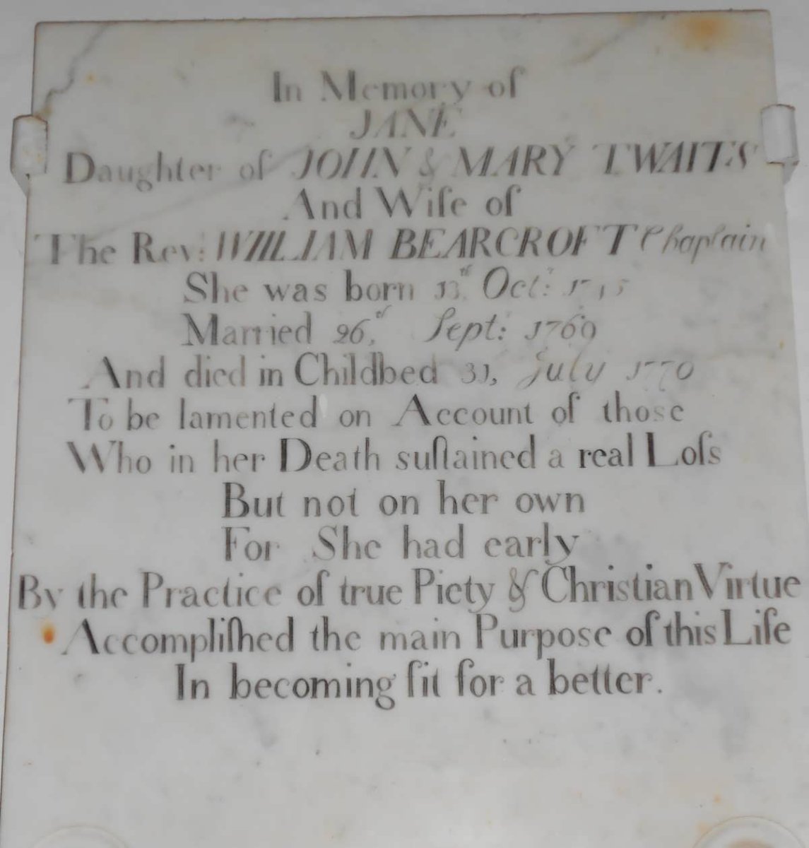 BEARCROFT Jane 17??-1770